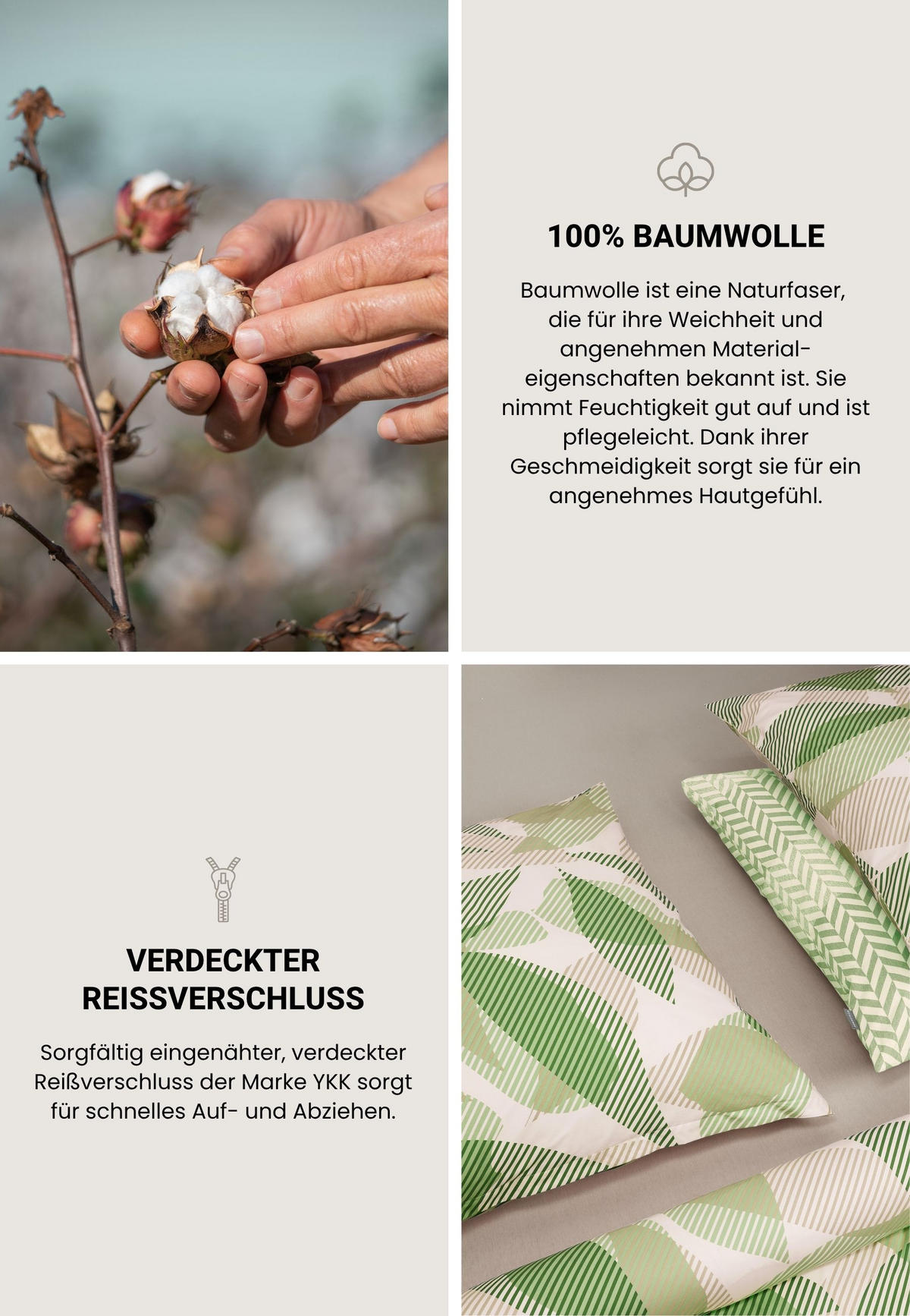 BETTWÄSCHESET Maribel - Renforcé - 2-teilig - 135 x 200 cm - Grün - Grün, Textil (135/200cm) - SCHIESSER
