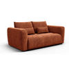 SOFA SORENO 3-Sitzer, orange - Schwarz/Orange, Holz/Textil (214/94/114cm) - Courtois Laville