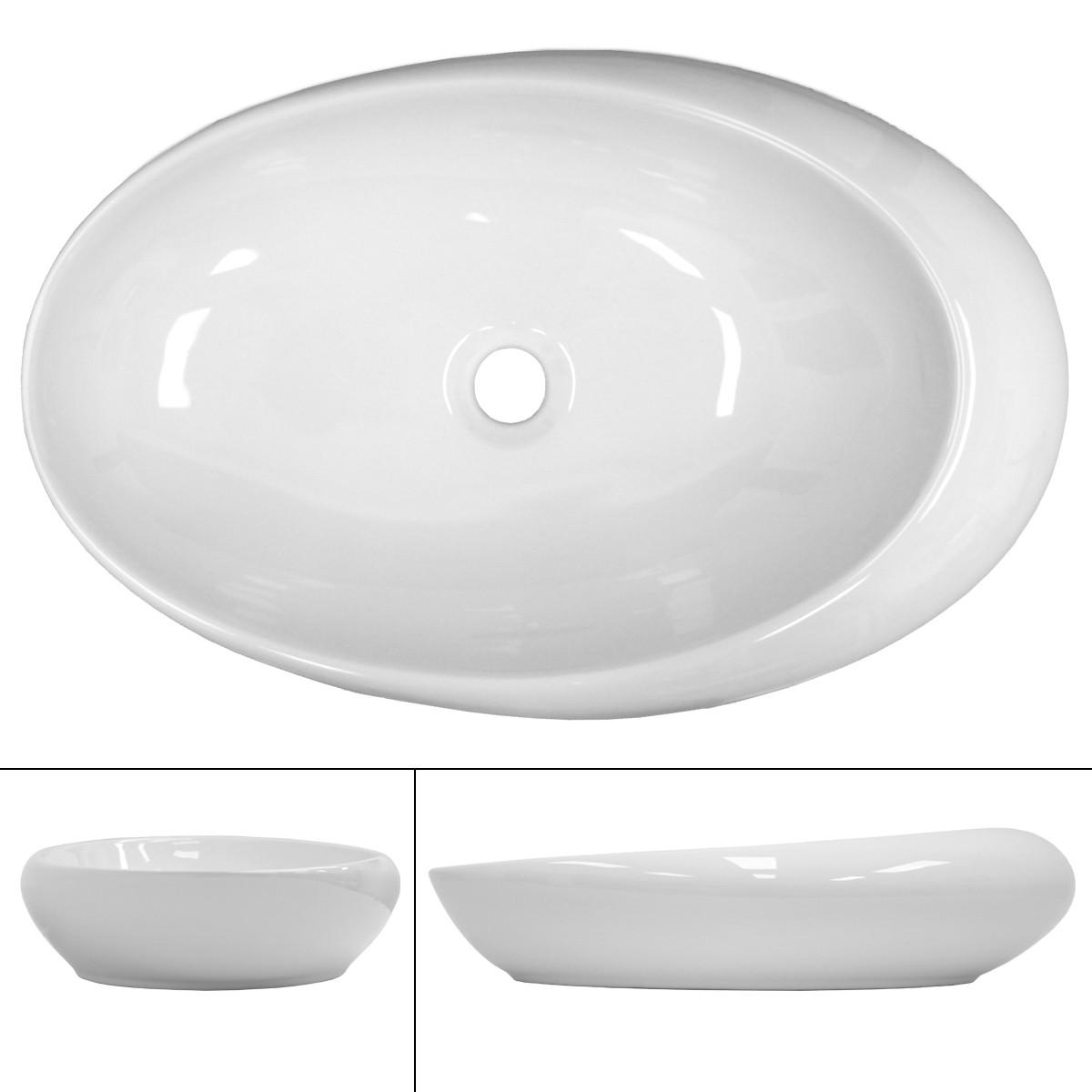 WASCHBECKEN - Weiß, Keramik (37.5/14.5/58.5cm) - LuxeBath