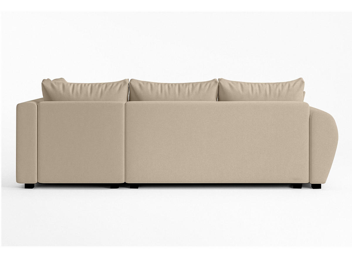 ECKSOFA L Form Malatya MAX Hellbraun 246/145/82 cm stilvolle mit Schlaffunktion R - Hellbraun/Schwarz, Kunststoff/Textil (235/175cm) - AX Living