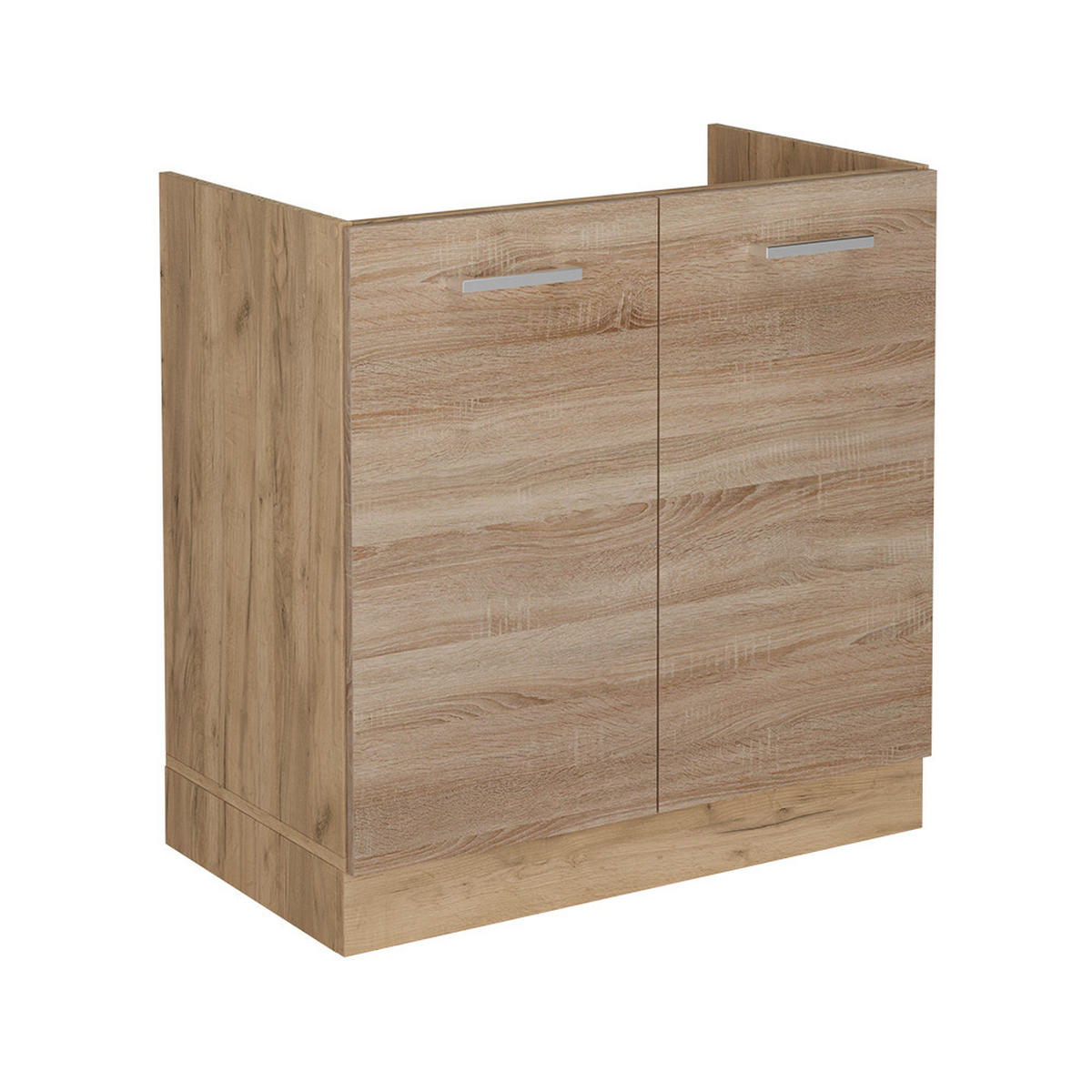 SPÜLENUNTERSCHRANK R-Line Sonoma 80 cm ohne Arbeitsplatte - Honigeiche/Eiche Wotan, Holzwerkstoff (80/81.6/46cm) - Vicco