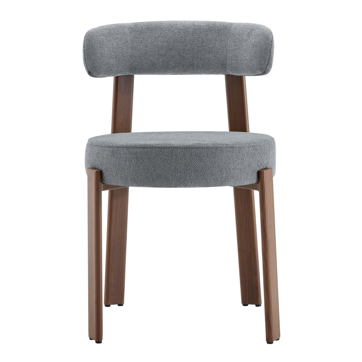 ESSZIMMERSTUHL 2ER-SET aus Stoff, mit ergonomischer Bügellehne - Grau, Textil (51.5/79/57cm) - Urban Meuble