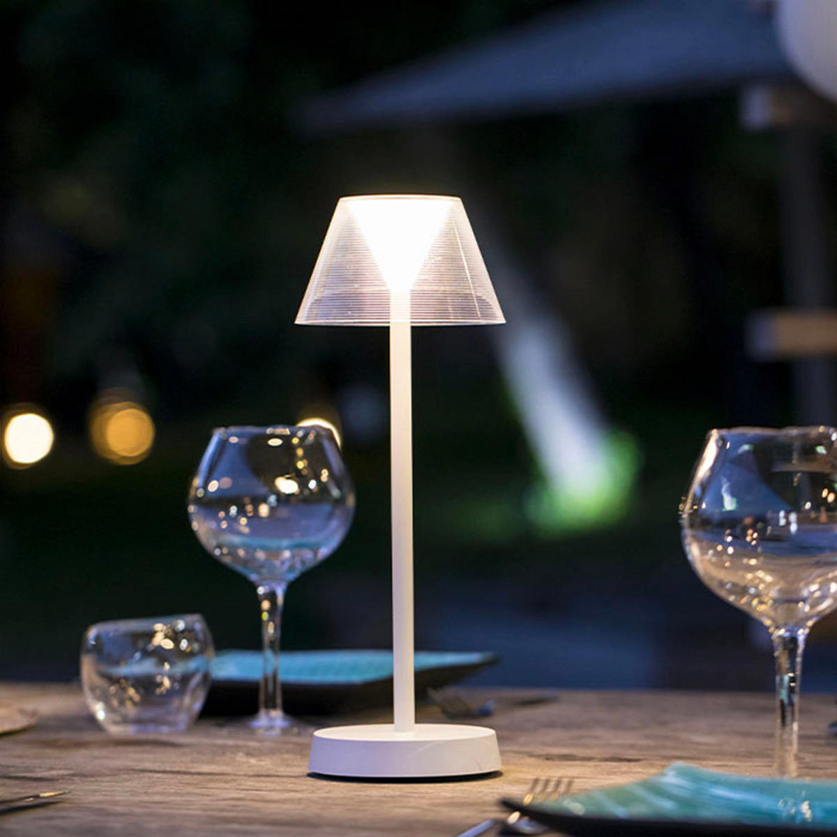 LED-TISCHLAMPE BEVERLY weiß - Weiß, Metall (13/13/34cm) - Lumisky