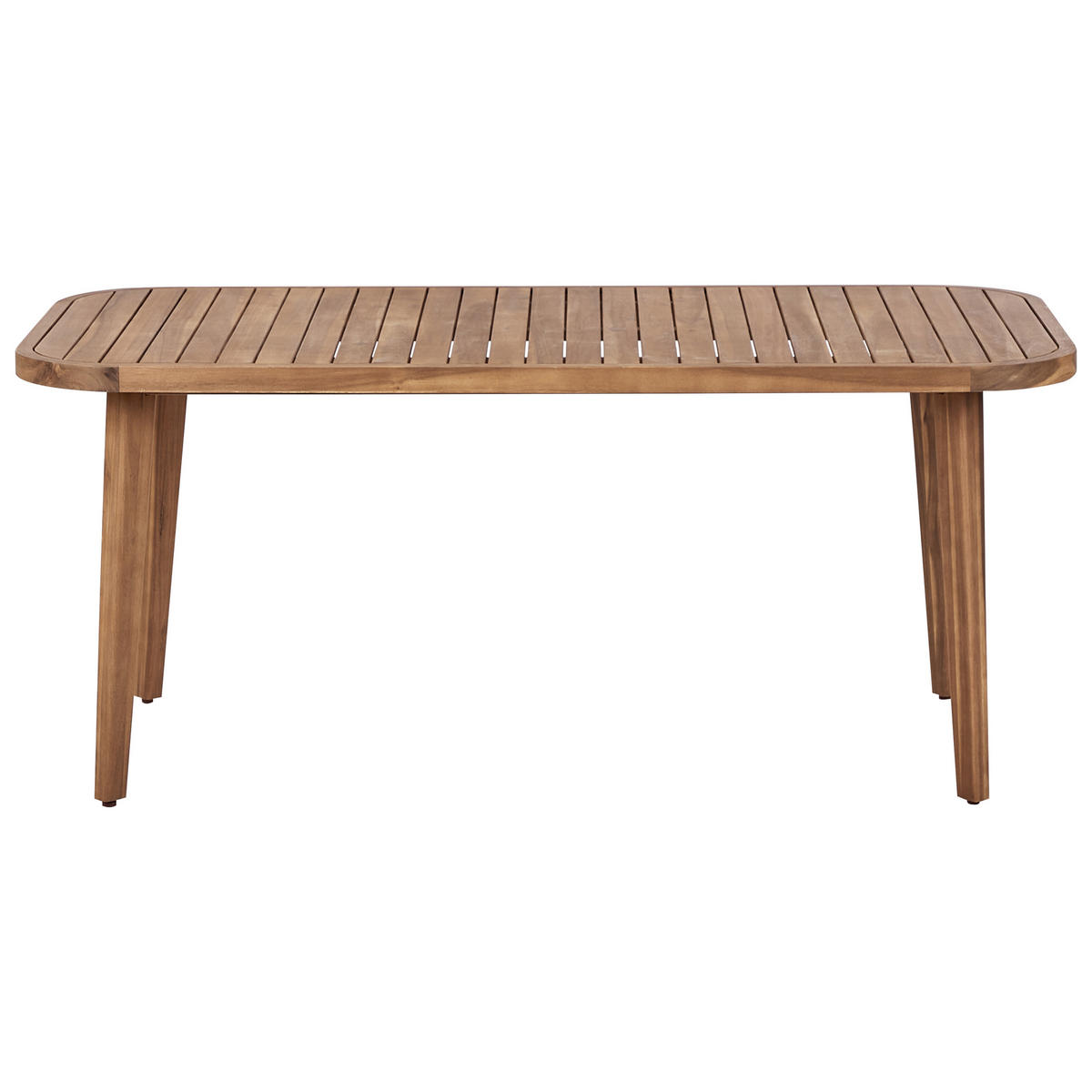 GARTENTISCH Heller Holzfarbton Paraggi - Hellbraun, Holz (90/180/77cm) - Beliani