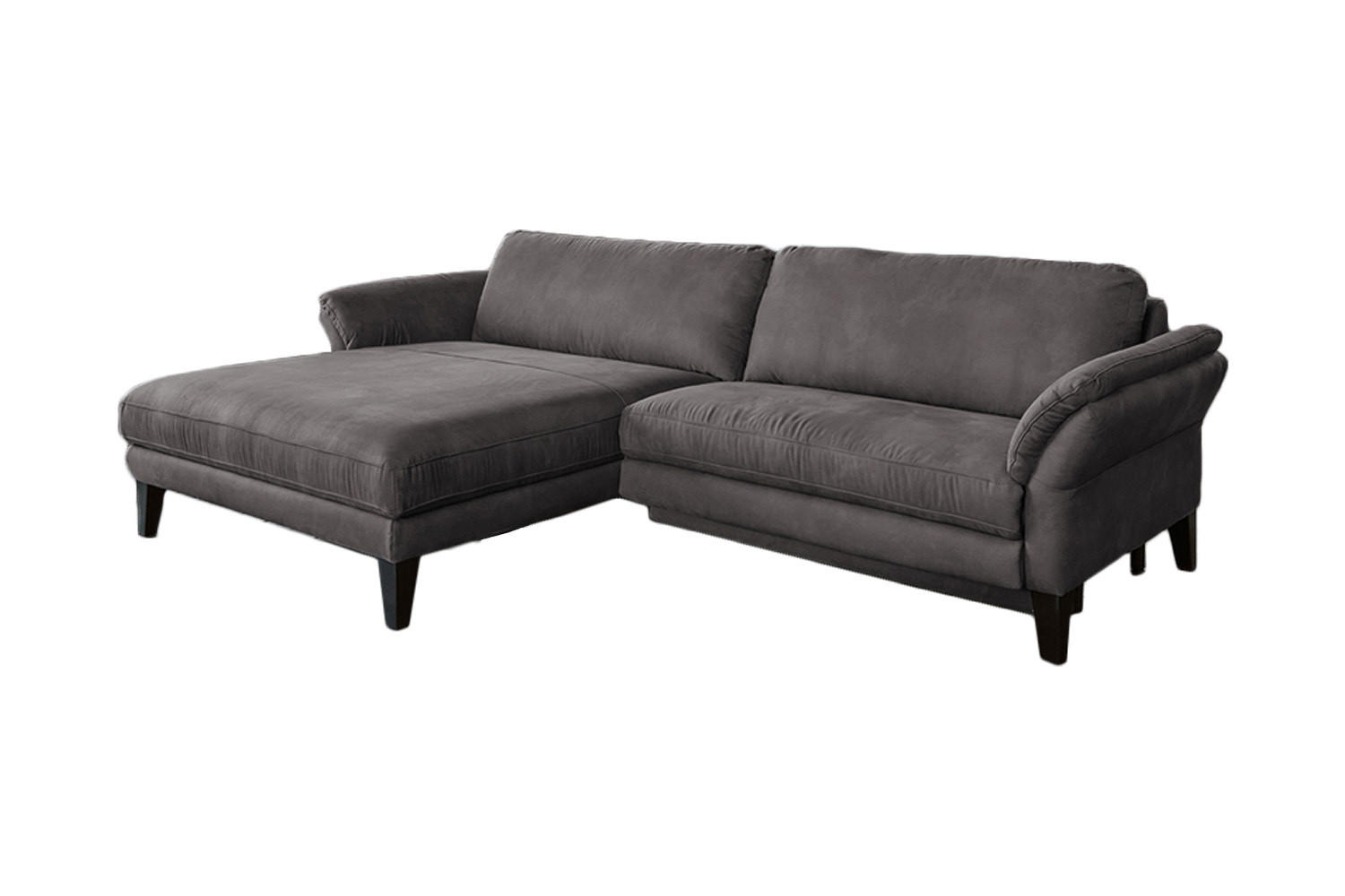 ECKSOFA MIT MOTORISCHER RELAXFUNKTION MALTA Anthrazit Webstoff - Anthrazit/Schwarz, Buchenholz/Textil (302/175cm) - KAWOLA
