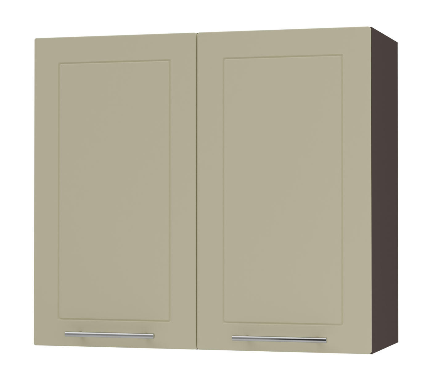 Feldmann-Wohnen Küchenhängeschrank Creme, Dunkelgrau 80x72x32.5 cm