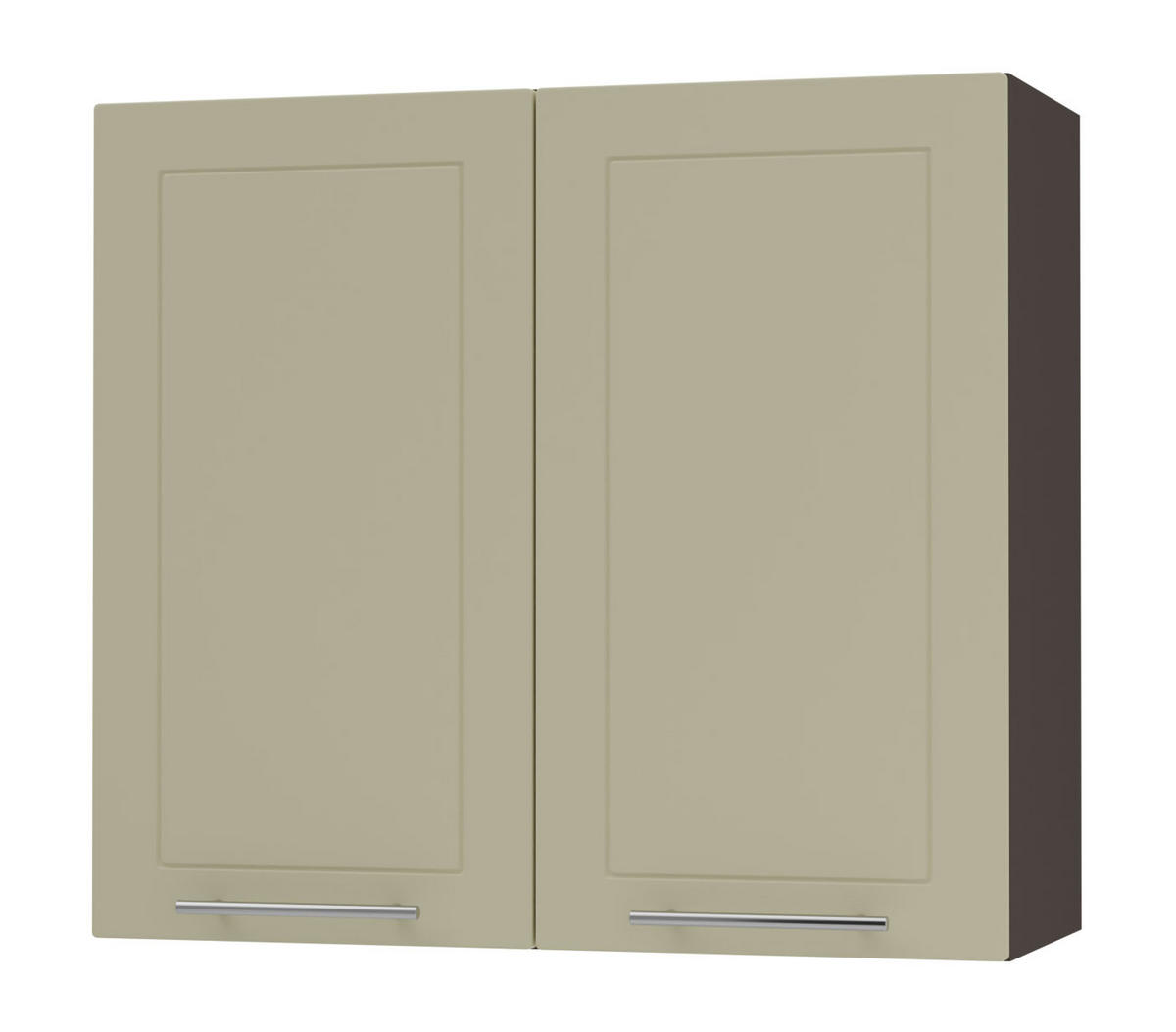 KÜCHENHÄNGESCHRANK Kvantum W3/80 Vanille Matt / Lava Matt 80 / 32,5 / 72cm - Dunkelgrau/Creme, Holz/Holzwerkstoff (80/72/32.5cm) - Feldmann-Wohnen
