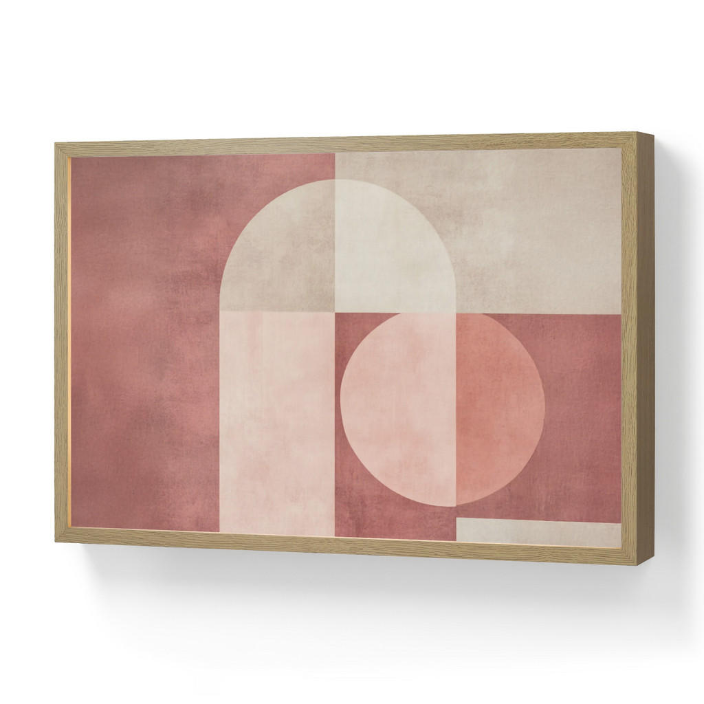 OnlyWow NÁSTĚNNÁ LAMPA S AKUMULÁTOREM Postavy - Abstraktní - Růžová 60x40 cm