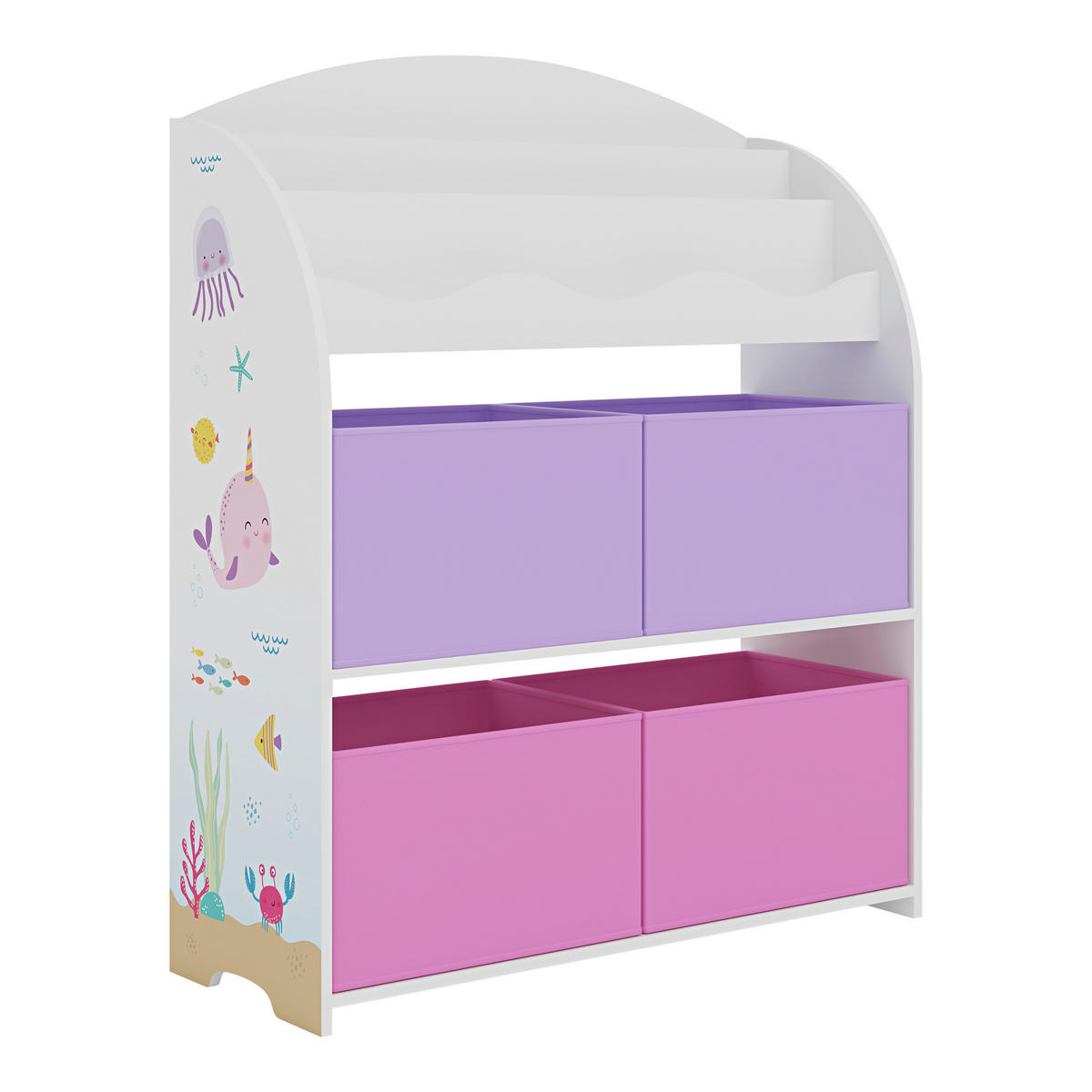 KINDERREGAL Orust - Pink/Lila, Holzwerkstoff (82.5/97.5/29.5cm) - [en.casa]