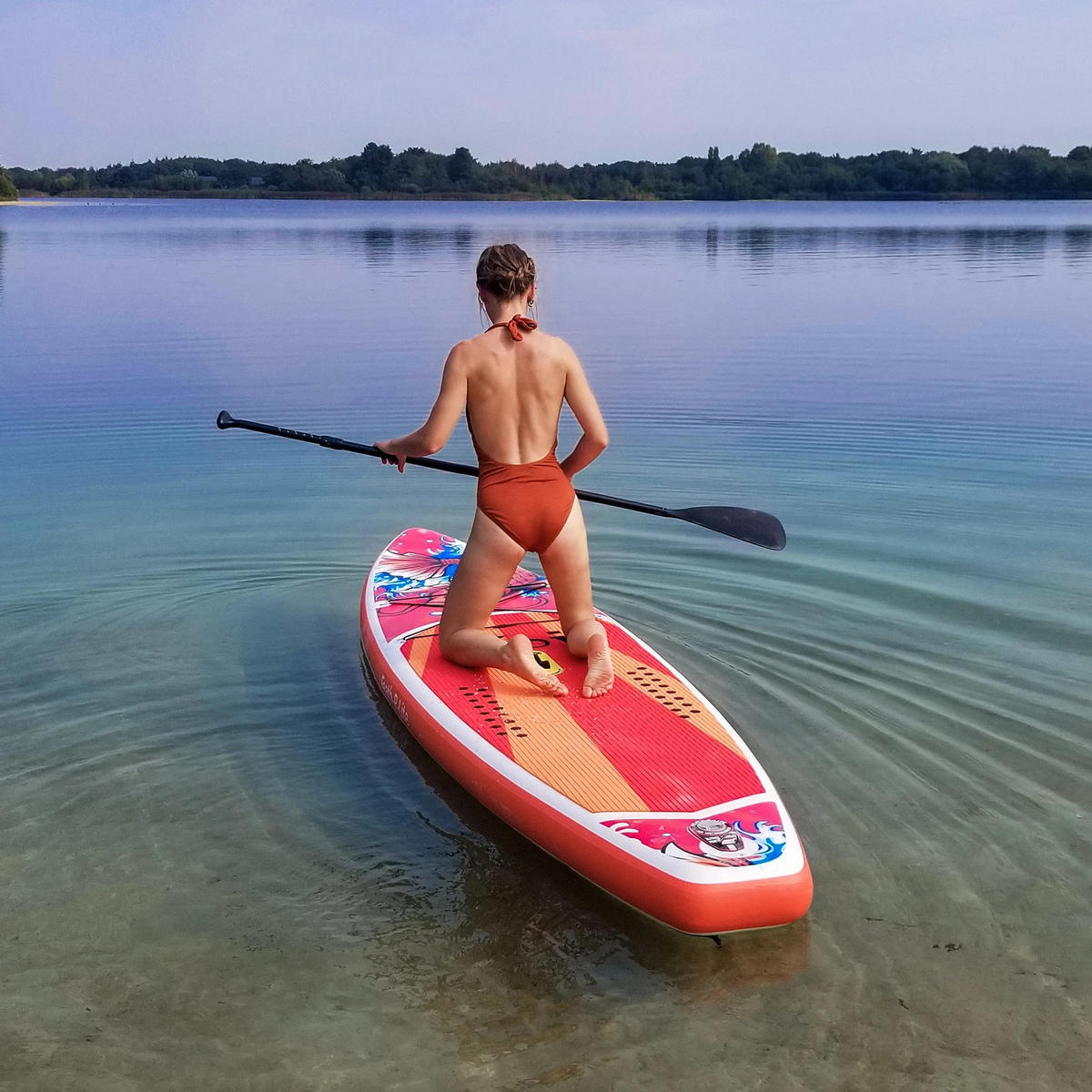 STAND-UP PADDLE BOARD SUPFR01E 350*84*15 - Orange, Kunststoff (84/350cm) - Kaket