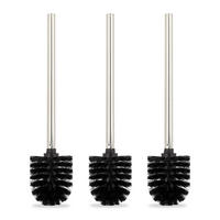3XTOILETTENBÜRSTE - Multicolor, Kunststoff/Metall (8/35/8cm) - Relaxdays