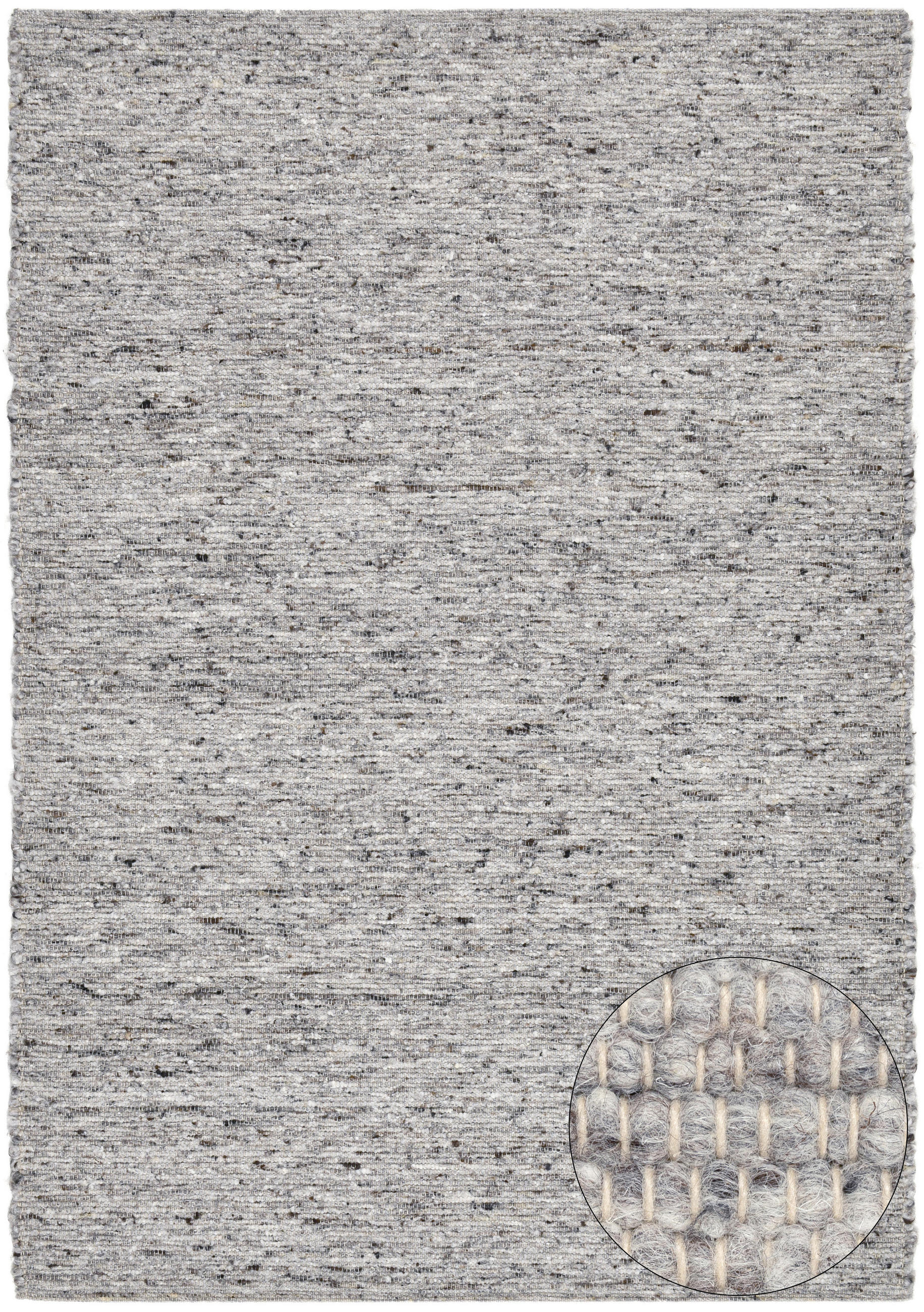 HANDWEBTEPPICH Anden 70x130 cm - Dunkelgrau, Textil (70/130cm) - Rug and Roll