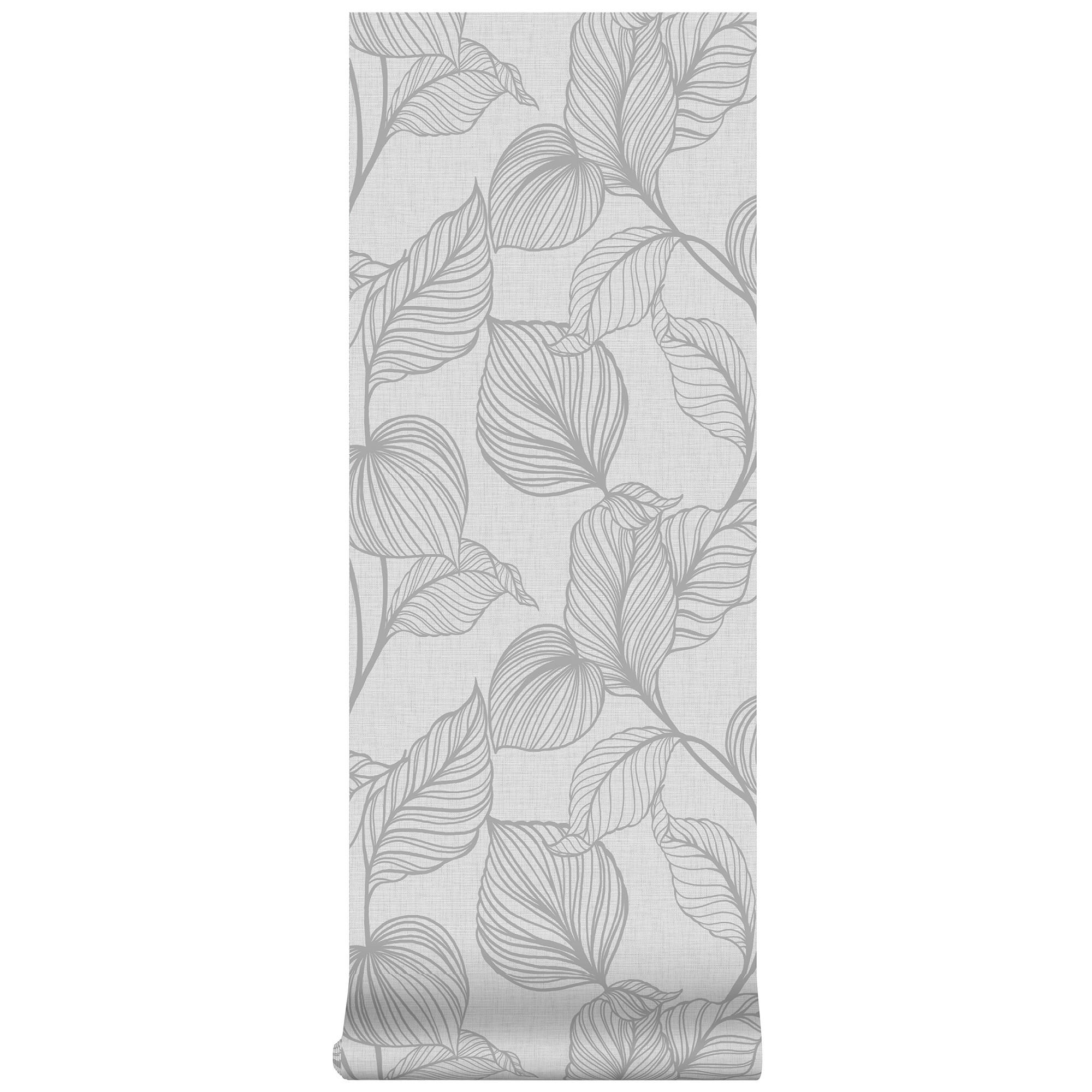 VLIESTAPETE Royal Palmen 1000x52cm - Grau, Papier/Kunststoff (52/1000cm) - Boutique