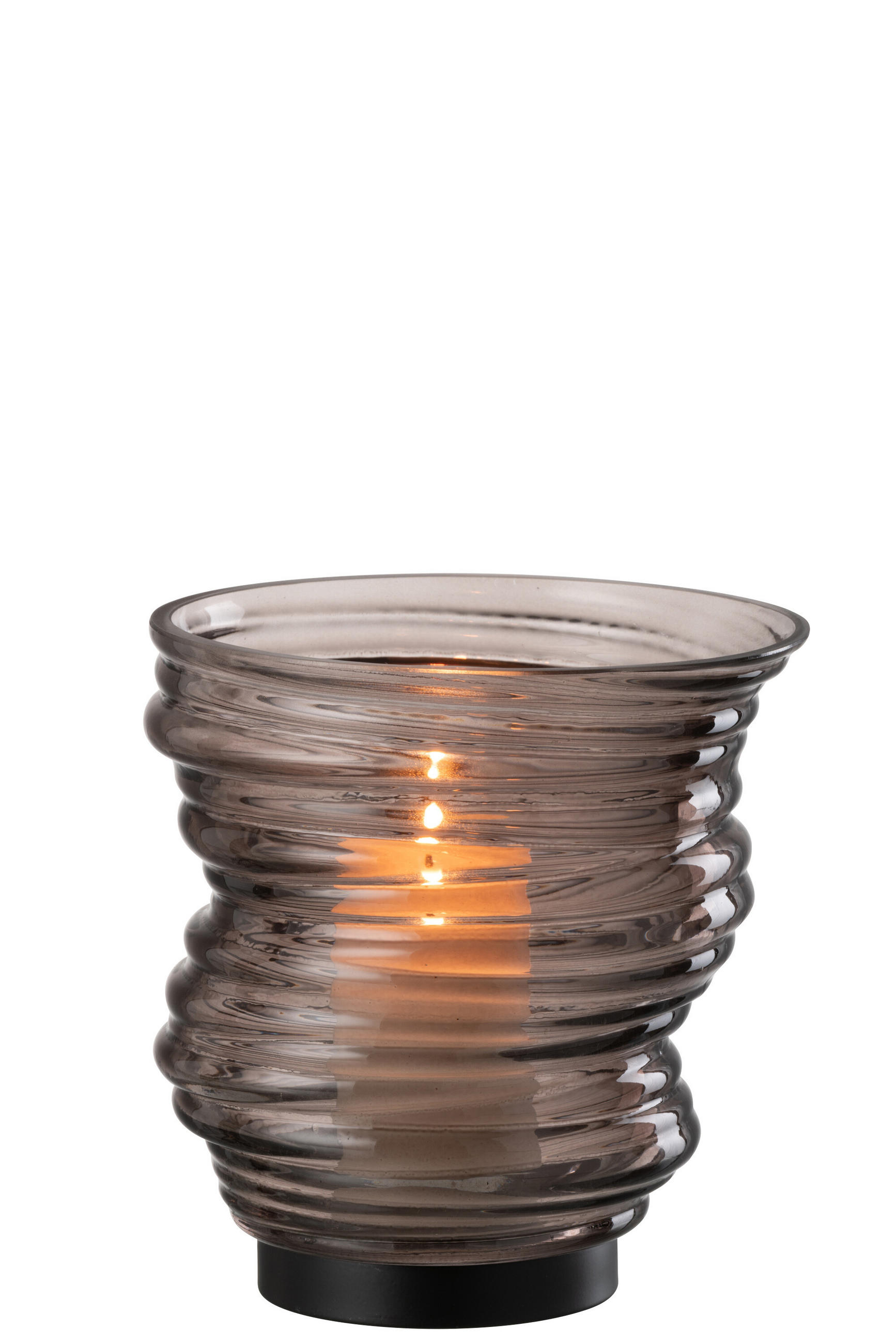 VASE TORNADO - Glas - Grau - S - Ø 16 cm - Grau, Glas (17cm) - J-Line