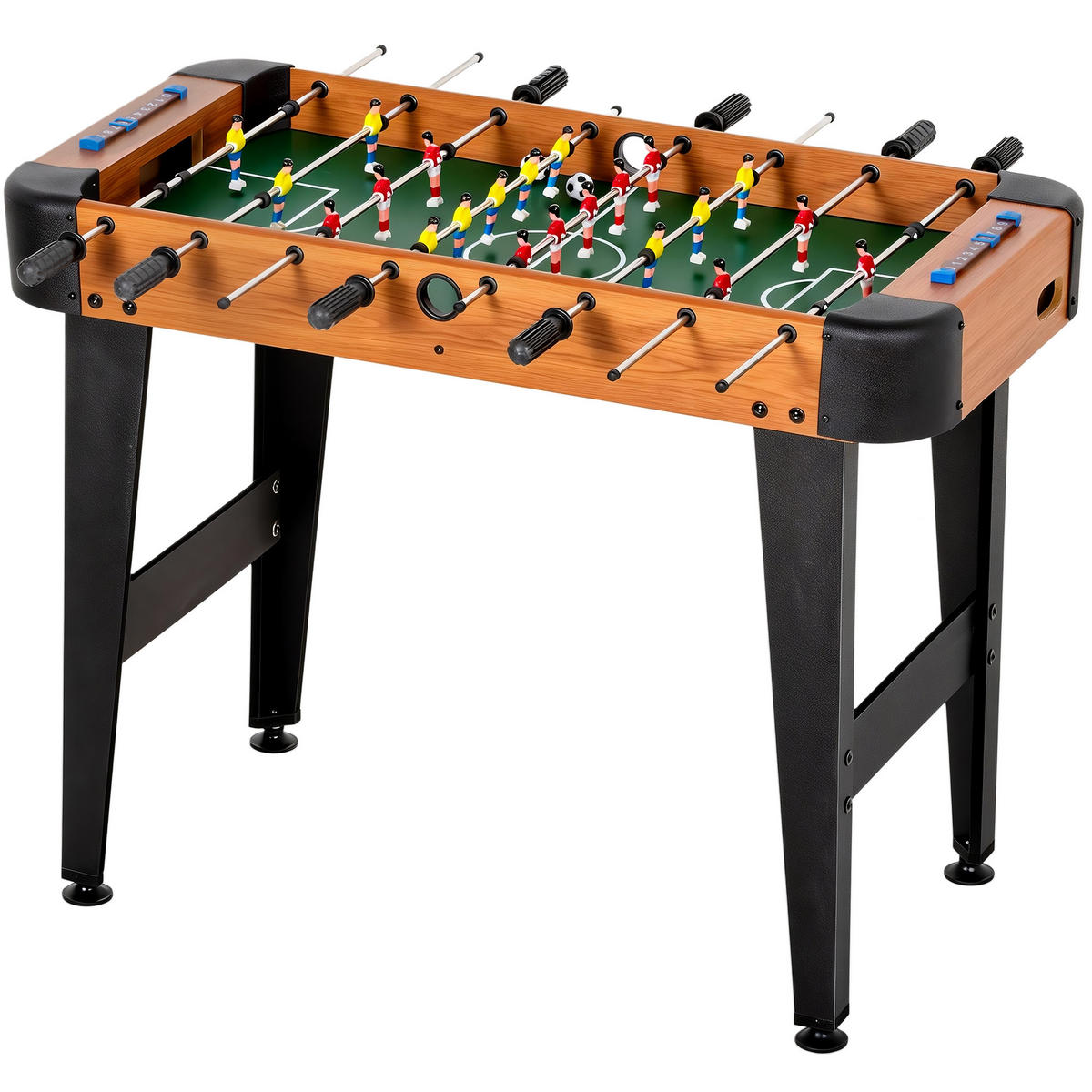 TISCHFUSBALL DE-18856 22 Spieler, 360°-Stangen Braun - Braun, Holzwerkstoff (75/92cm) - ComfortXL