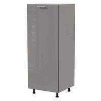 VORRATSSCHRANK Essen Grau Hochglanz / Weiß Matt 60 / 59 / 154cm - Weiß/Grau, Holz/Holzwerkstoff (60/154/59cm) - Feldmann-Wohnen