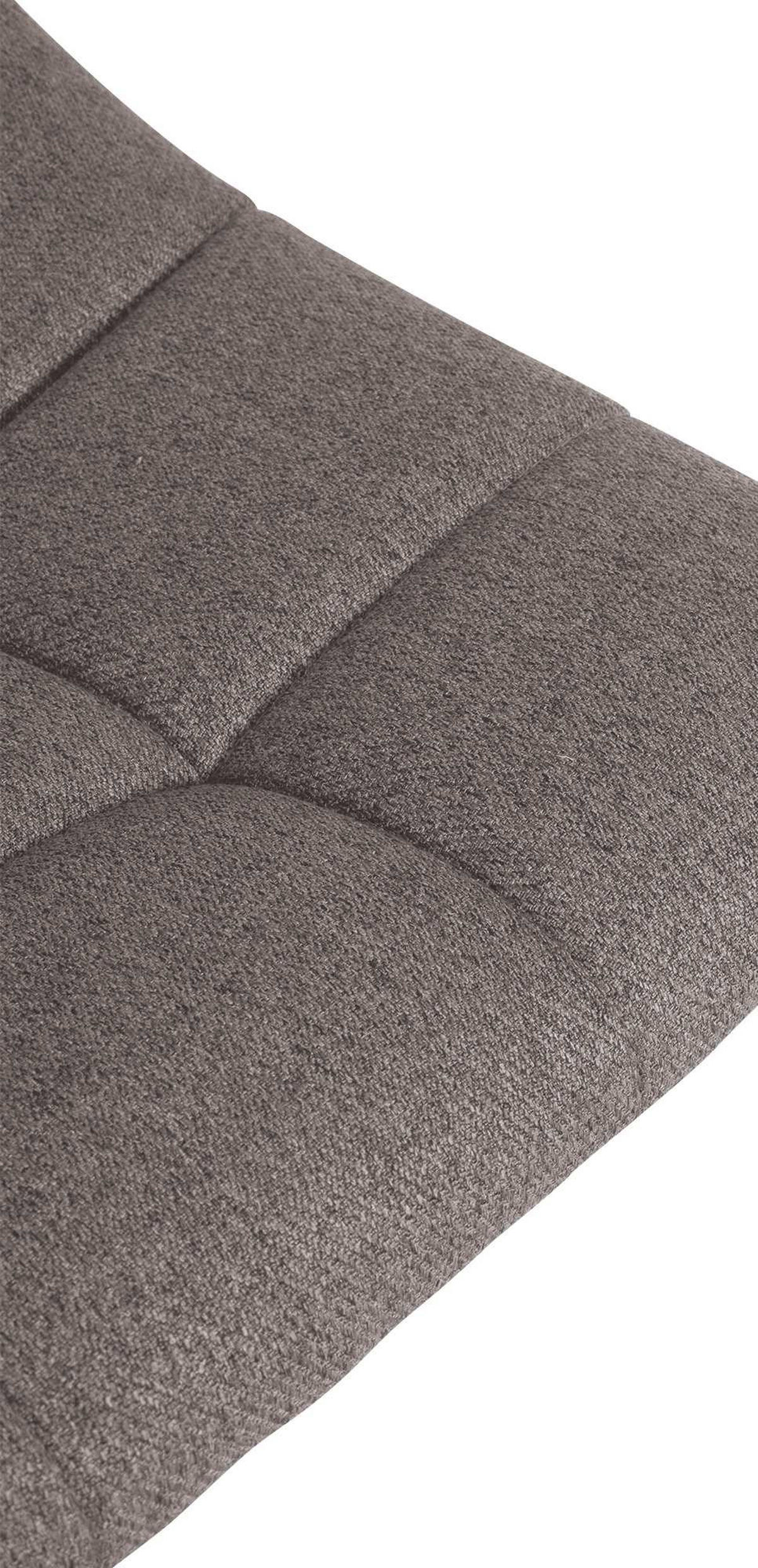 BARHOCKER DUBAI Grau Stoff Chrom - Grau, Textil/Metall (43/87/46.5cm) - DELUKE