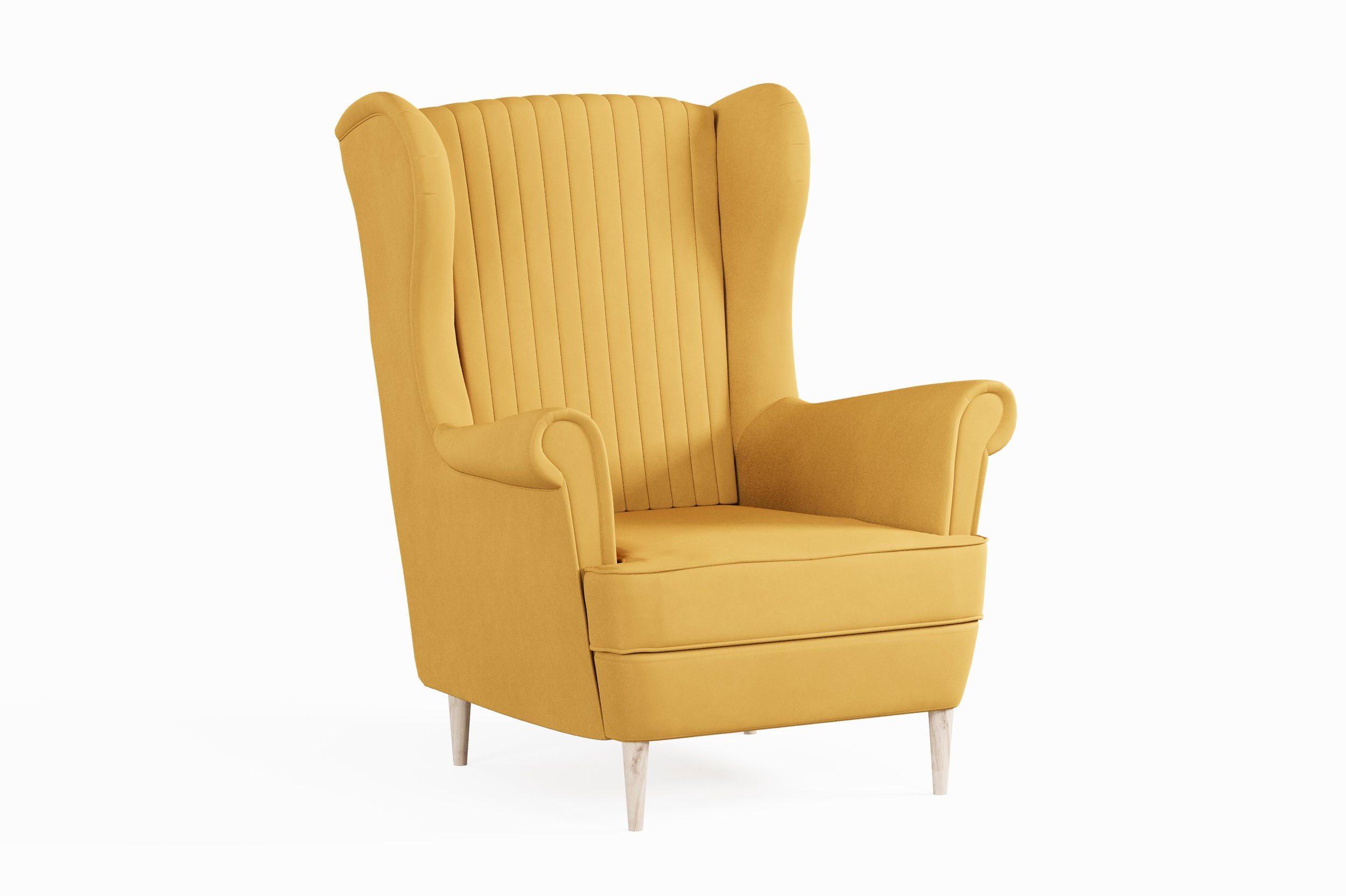 OHRENSESSEL - Sessel Comfy - Gelb - Gelb, Holzwerkstoff (83/103/95cm) - Möblo