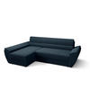 ECKSOFA L REBI L3 Poso 05 Links mit Schlaffunktion, Dunkelblau - Dunkelblau, Textil (251/140cm)