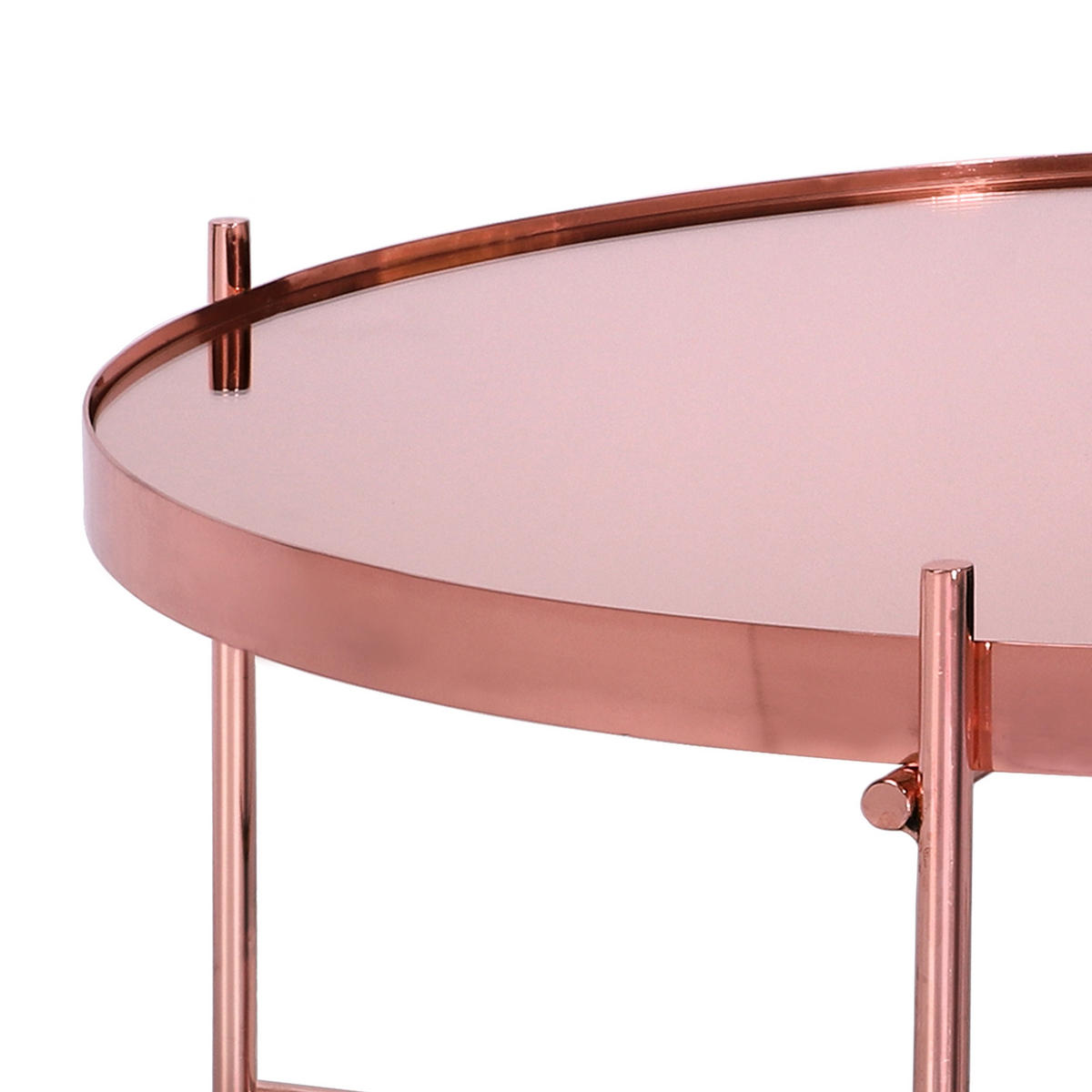 COUCHTISCH rund Kupfer 75/35 cm - Kupferfarben, Metall (75/35/75cm) - WOMO-DESIGN