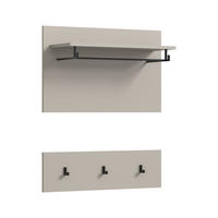 GARDEROBENPANEEL Nova Garderobe in Basalt grau Nb. und Artisan Nb. B/H/T: 80x73x27 cm - Kaschmir, Holzwerkstoff (80/73/27cm) - Homes & Jones
