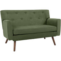 SOFA Arne Cord 2-Sitzer 120x74x81cm Cord Grün Couch - Grün, Kunststoff (120/81/74cm) - DELUKE