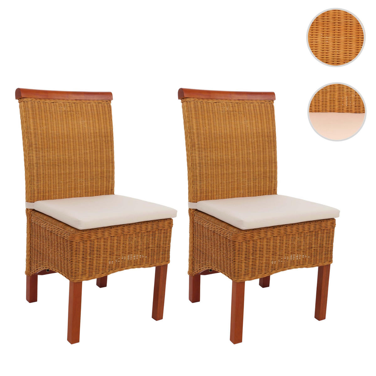 ESSZIMMERSTUHL Braun 2er-Set - Braun, Holz (46/96/42cm) - MCW