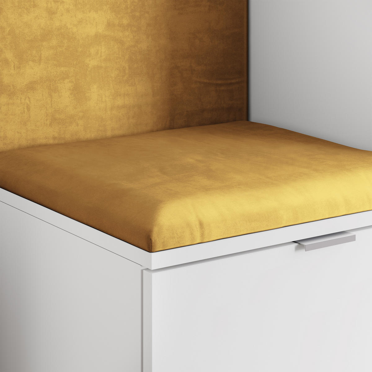 GARDEROBENSCHRANK VIRA 95/181/51 cm Modern Garderobe-Set Weiß - Gelb/Weiß, Holzwerkstoff (95/181/51cm) - MASSENO