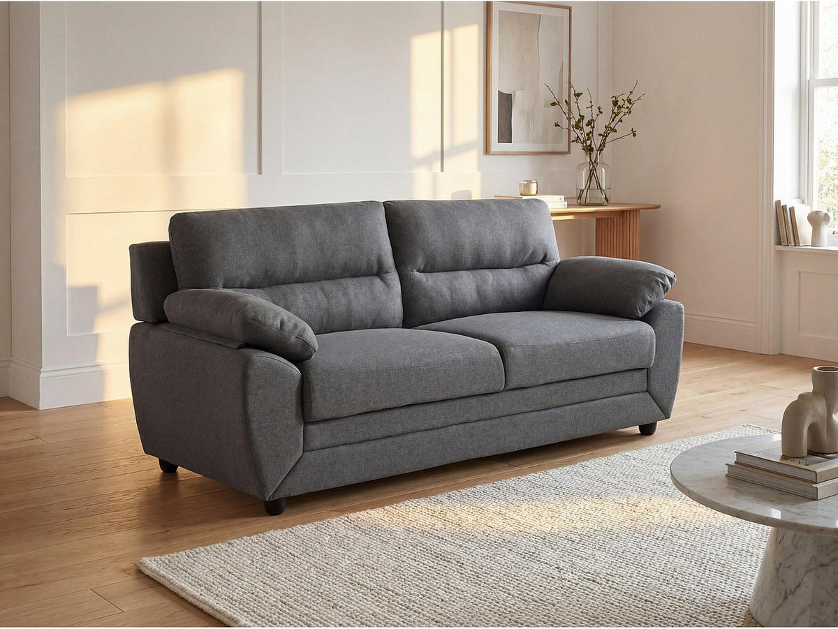 SOFA ohne Schlafmöglichkeit - -Sitzer - Stoff - Anthrazitgrau - - Anthrazit, Textil (201/88/82cm) - Vente-Unique