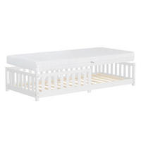 KINDERBETT 90x200 cm Weiß mit Matratze H:16 cm - Weiß, Kunststoff (90/200cm) - ML-DESIGN