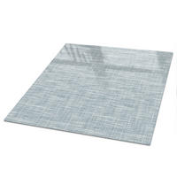 TISCHPLATTE 50x50 cm – Grauer Stoff - Grau, Glas (50/50/0.4cm) - Wallfluent
