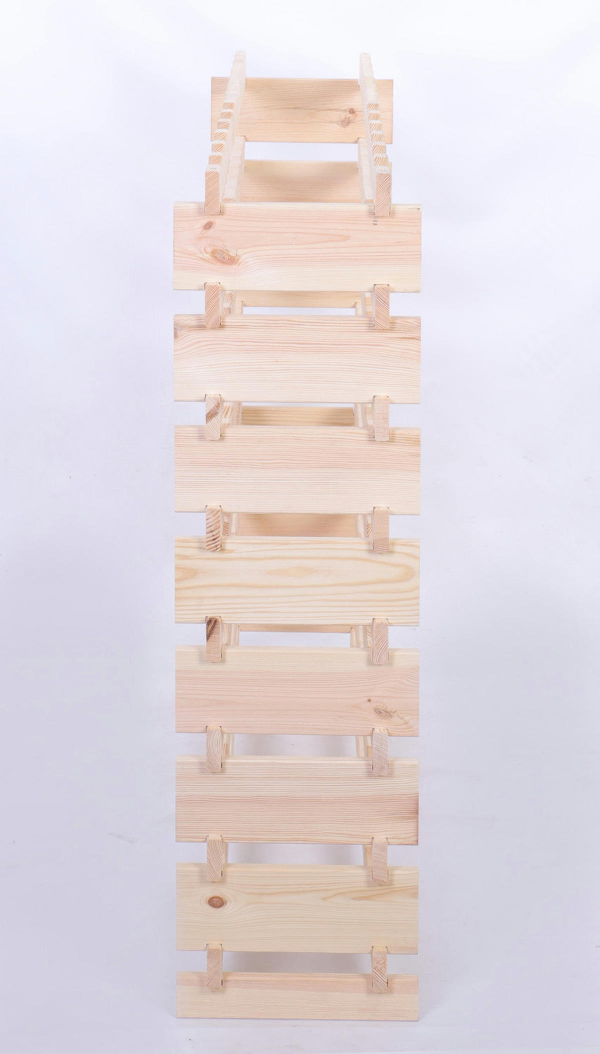WEINREGAL VINOTECA FLEX PRO HxBxT 107x123x28cm 96 Flaschen auf 8 Ebenen Natur unbehandelt - Naturfarben, Holz (123/107/28cm) - PROREGAL