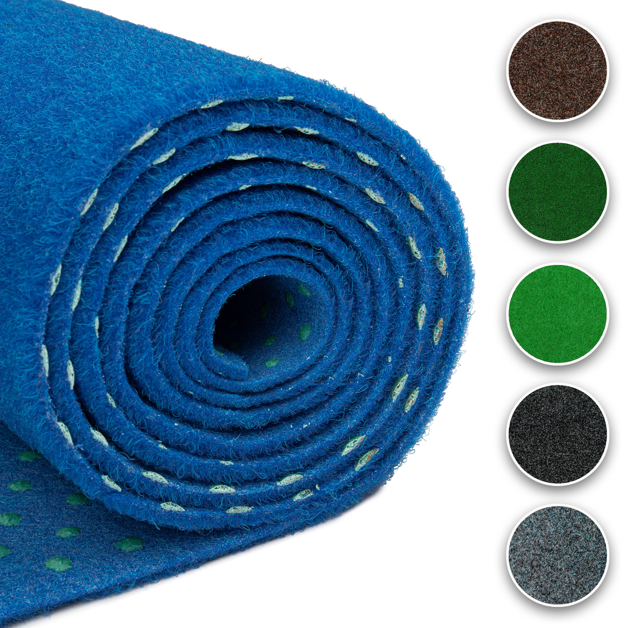 KUNSTRASEN Magic Forest 6,5 mm – Rasenteppich für Balkon, Terrasse & Garten, wetterfest 400/800 cm - Blau, Textil (400/800cm) - Tapiso