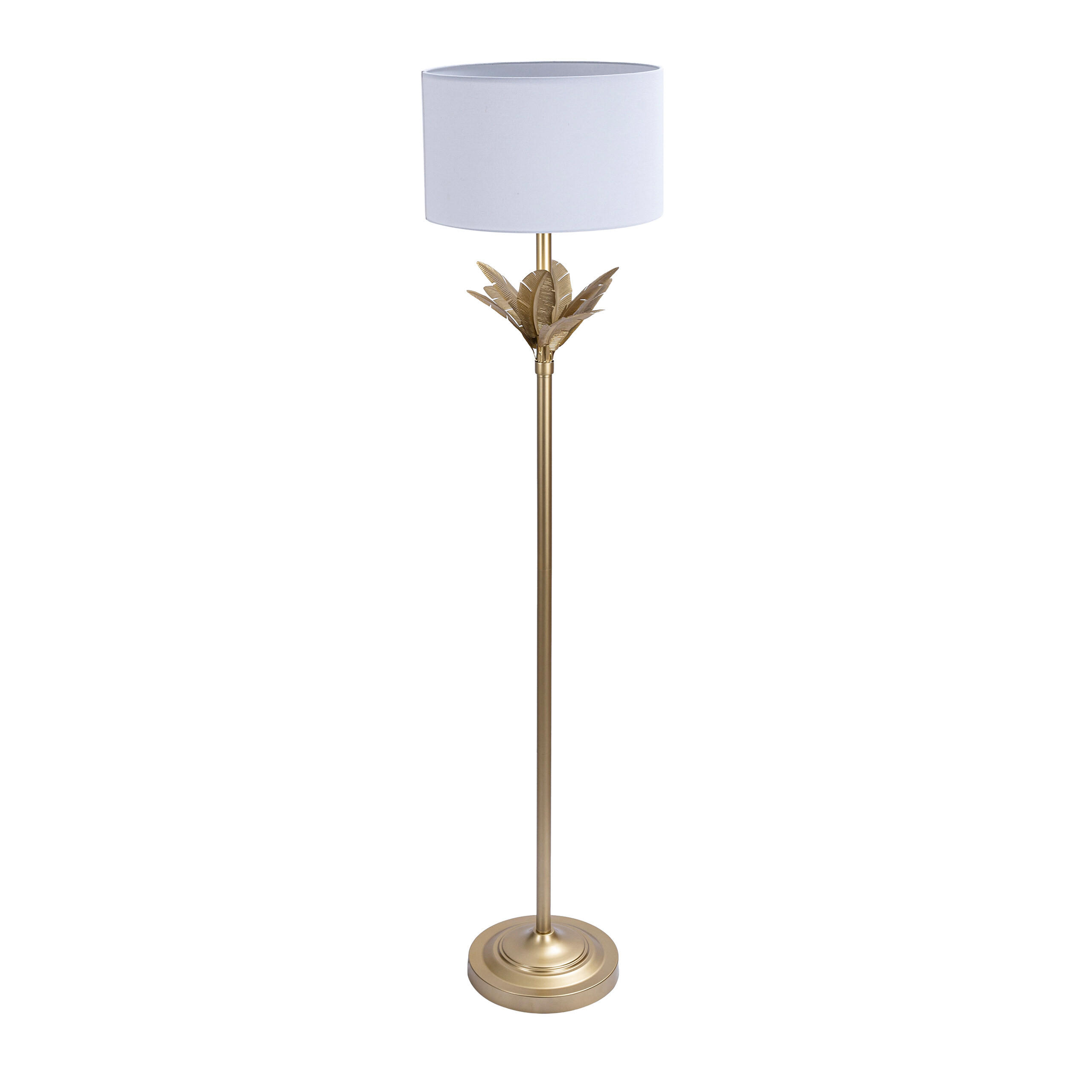 LAMPADAR Alb Auriu abajur textil