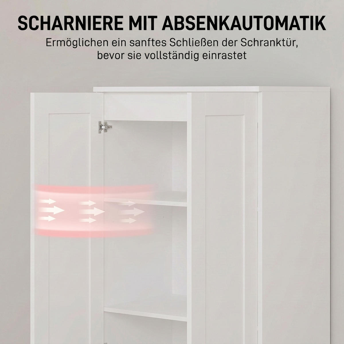 KÖKSSKÅP i spånskiva, vit - Vit, Träbaserade material/Metall (36.5/175/60cm) - HOMCOM