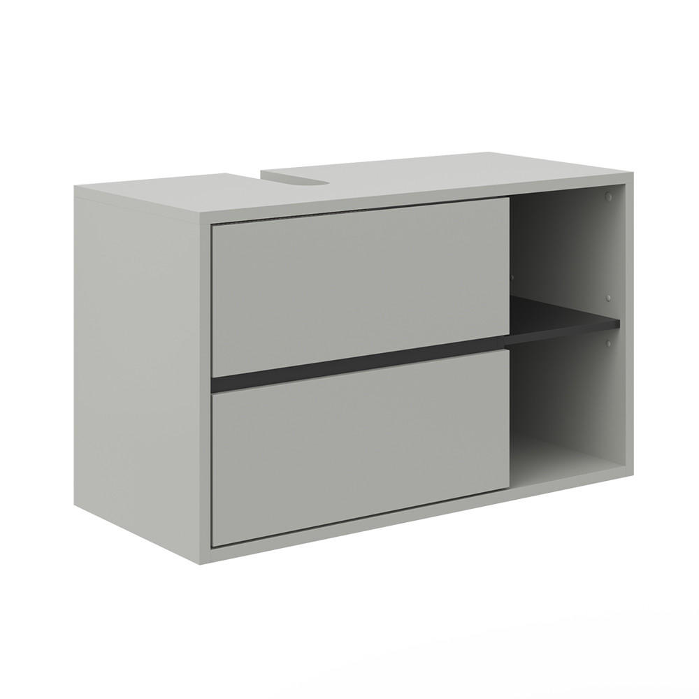 WASCHBECKENUNTERSCHRANK Viola Grau 100 x 60 cm - Anthrazit/Grau, Holzwerkstoff (100/60/45.5cm) - Vicco