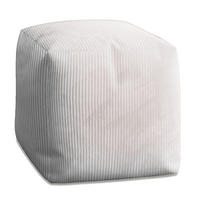 SITZSACK CUBE White Dove - Weiß, Textil (60/60/60cm) - Dreamroots