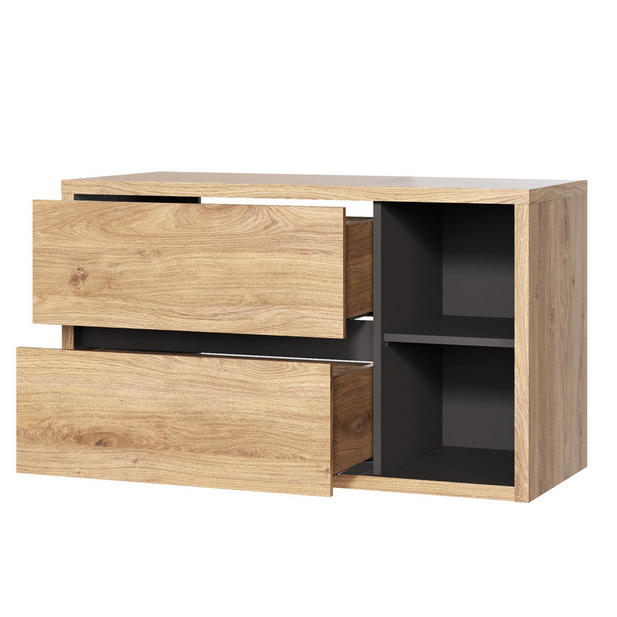 BADMÖBEL-SET 2-TLG. Danzig-56 - Braun, Holzwerkstoff (100/200/46cm) - Lomado