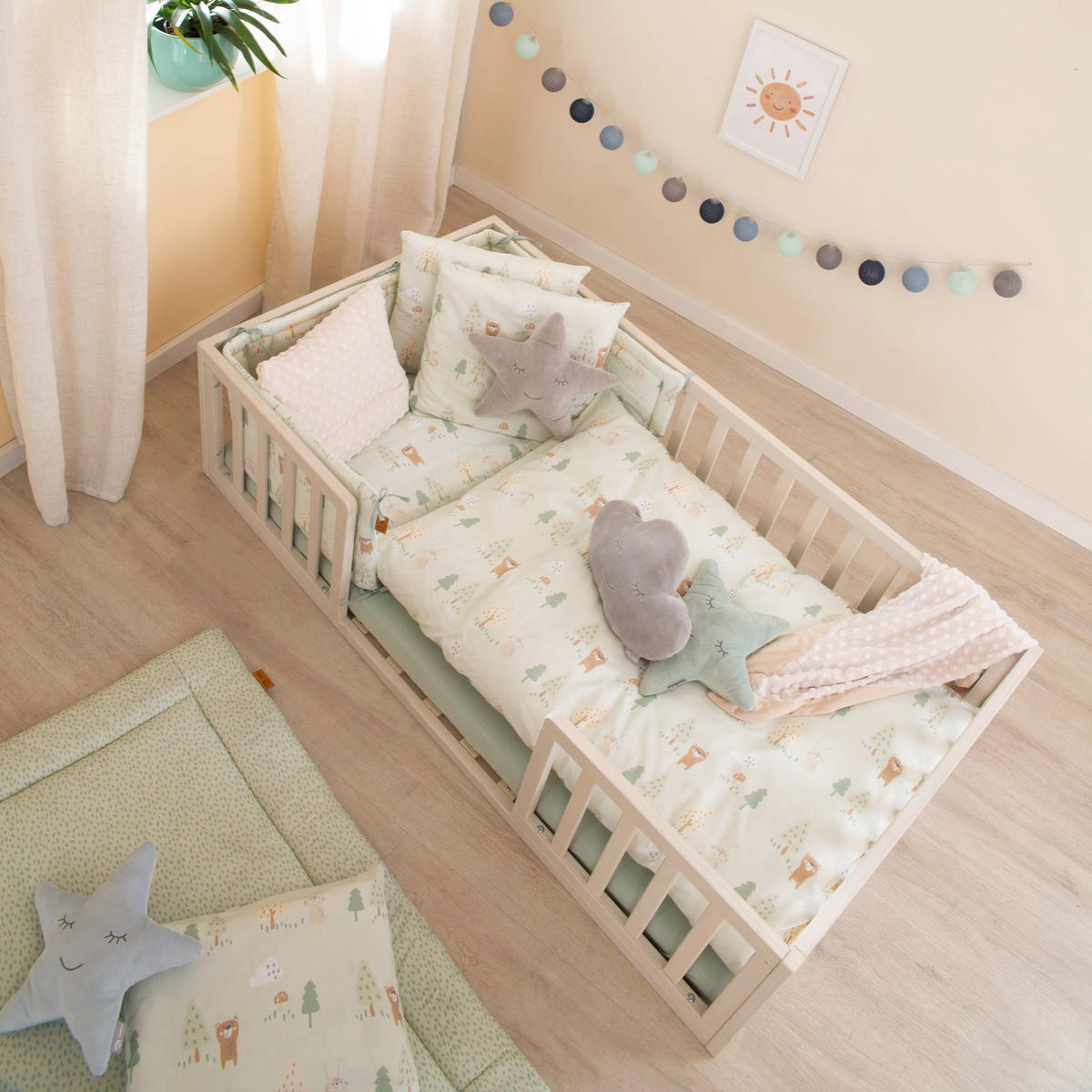 BABYBETTWÄSCHE Woodland Buddies - 100 x 135 cm - Grün, Textil (100/135cm) - Roba