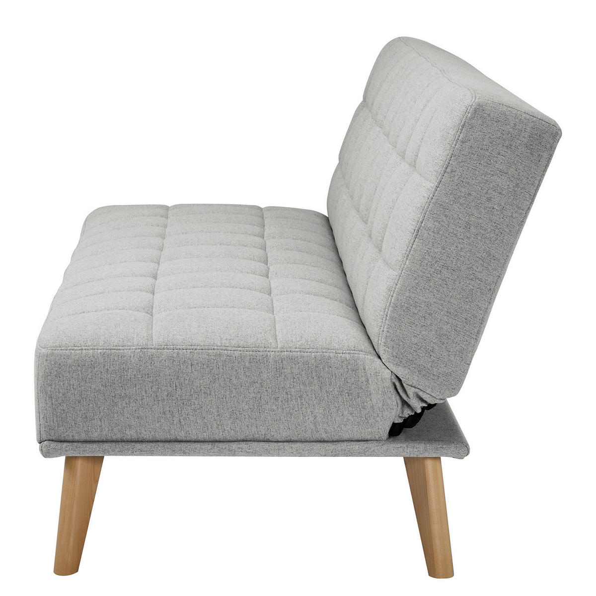 SCHLAFSOFA - Hellbraun/Hellgrau, Holz/Birkenholz (180/81/86cm) - home24