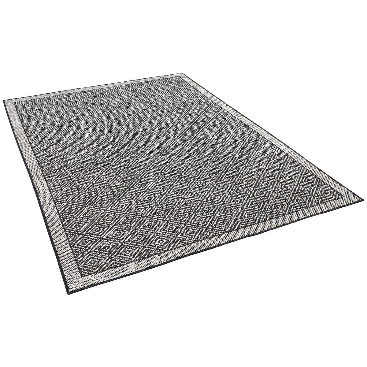 IN & OUTDOOR TEPPICH HAMPTON MELIERT - Schwarz, Textil (140/200cm) - Pergamon