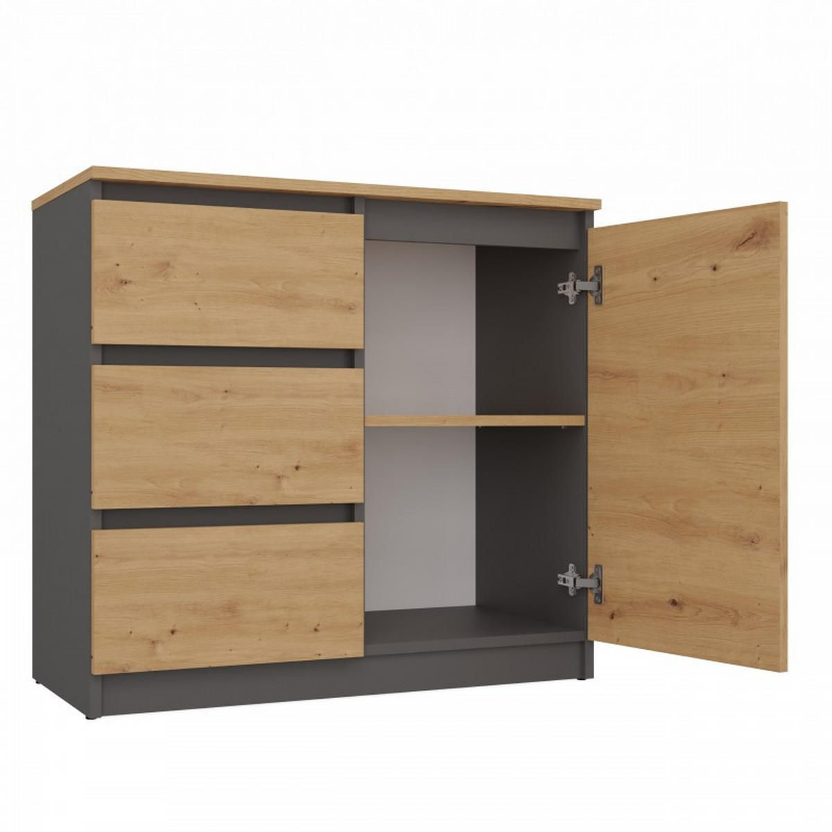 KOMMODE Anthrazit, Artisan 200/75/40 - Anthrazit, Holzwerkstoff (200/75/40cm) - RAUMHIRSCH FURNITURE