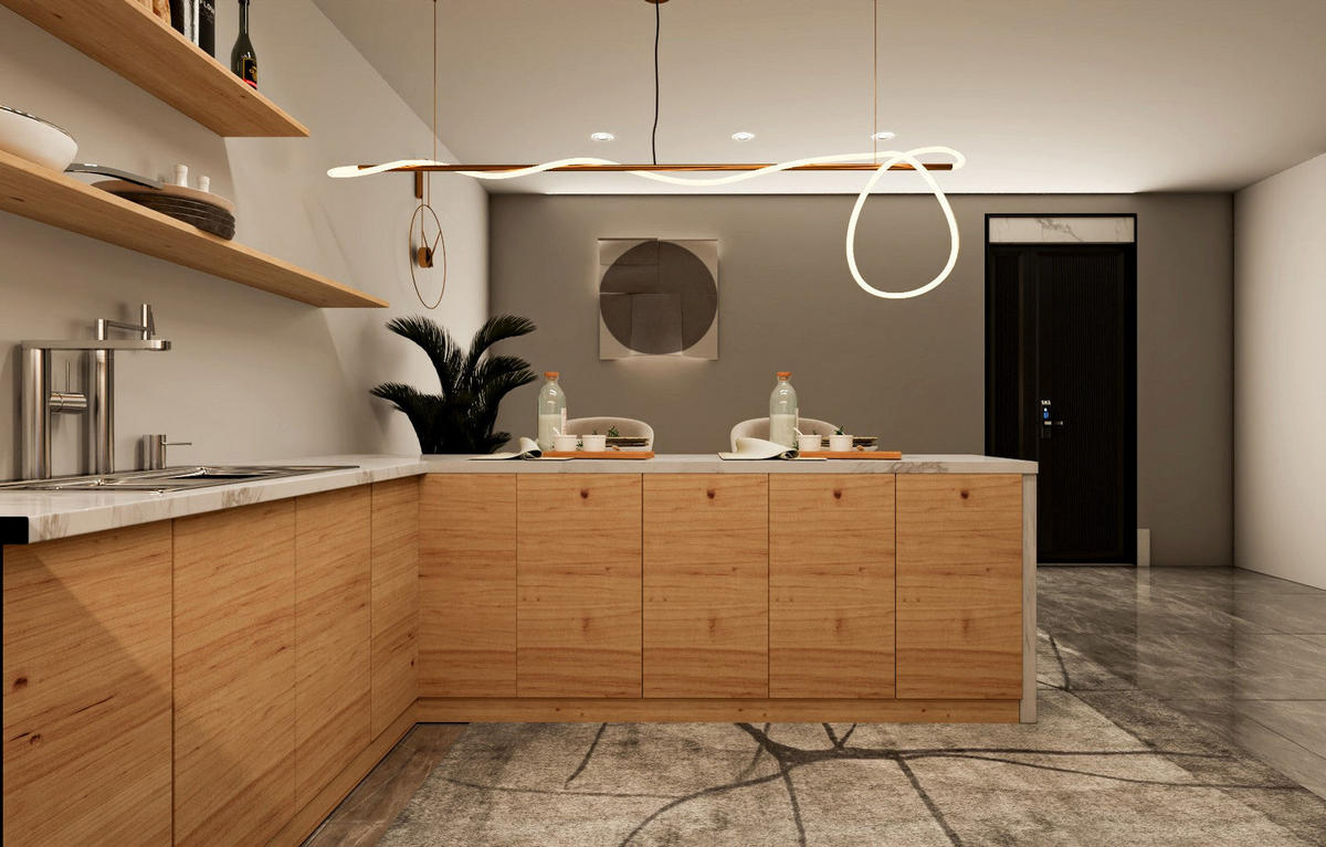 WINKELKÜCHE – Küchenzeile 310 x 260 x 250 cm VELORA – KU-S48 – Eiche Artisan - Eiche Artisan, Holzwerkstoff (310/248/260cm) - hi-markt