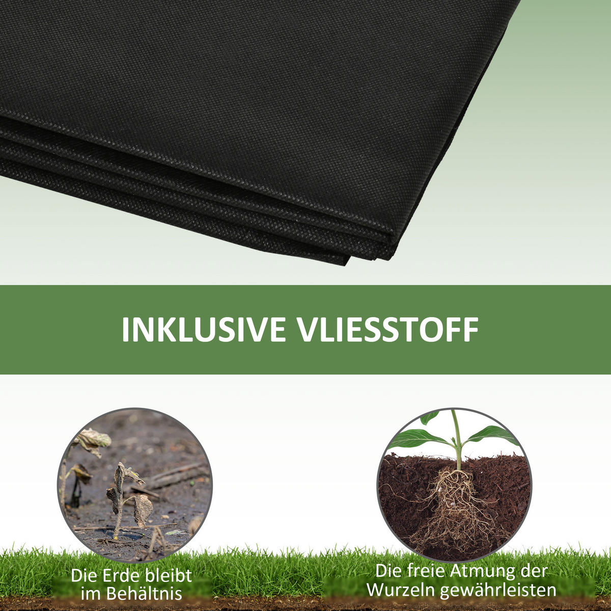 GARTENBEET, Naturfarben - Naturfarben, Holz (61.5/27/244cm) - Outsunny