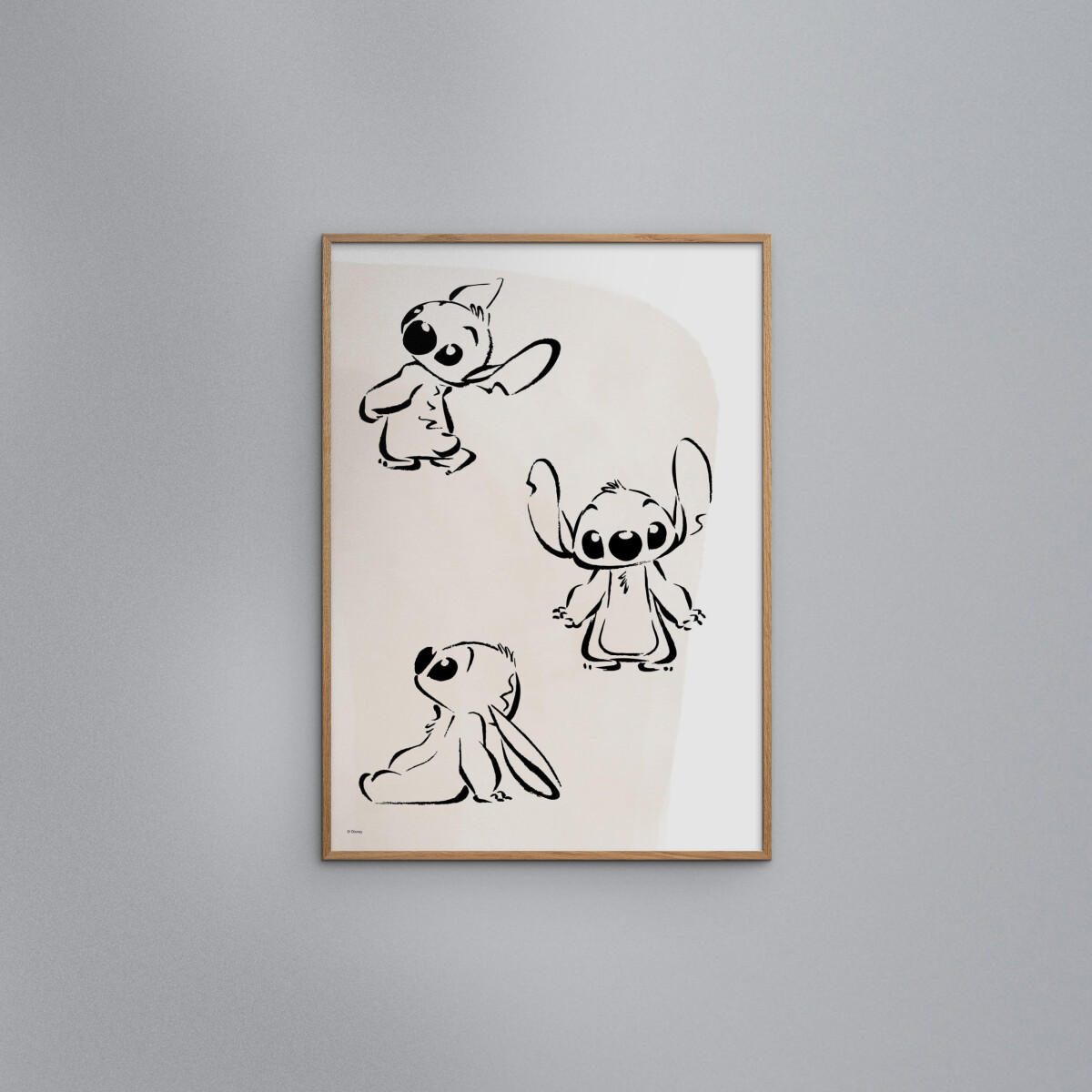 POSTER Disney - Stitch Ink Sketch - Beige, Papier (70/100/0.1cm) - Poster&Frame