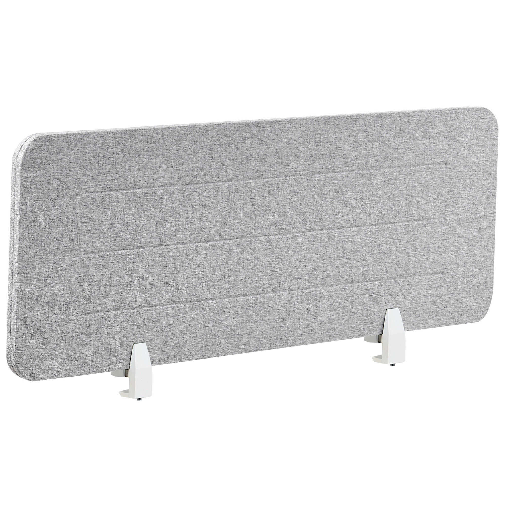 SCHREIBTISCHTRENNWAND 120/40 cm Hellgrau Ziggy - Hellgrau, Textil (120/40/2cm) - Beliani