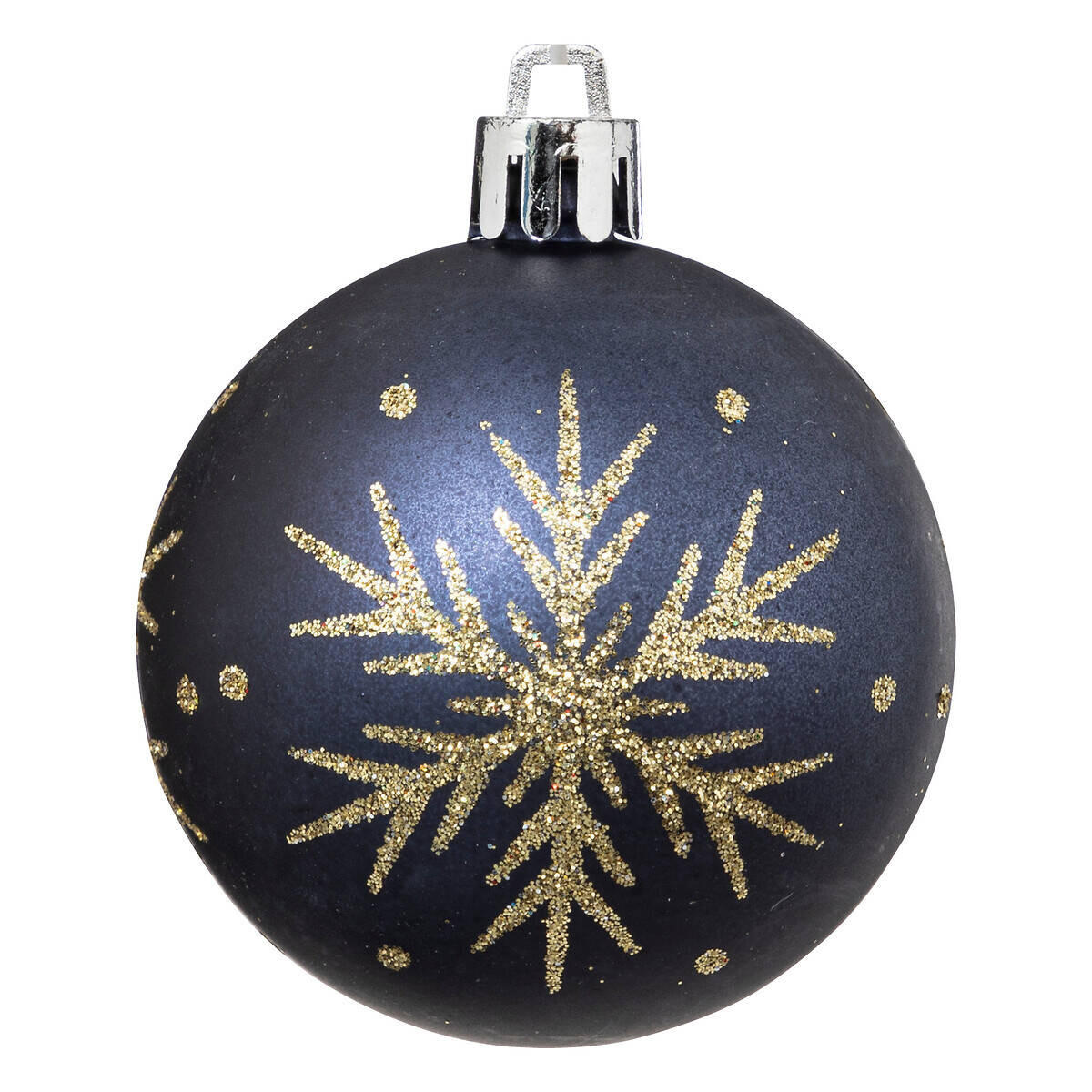 WEIHNACHTSKUGELN Glitzer-Muster Ø 6 cm - Blau, Kunststoff (6/7.2/6cm) - Atmosphera Createur d´interieur