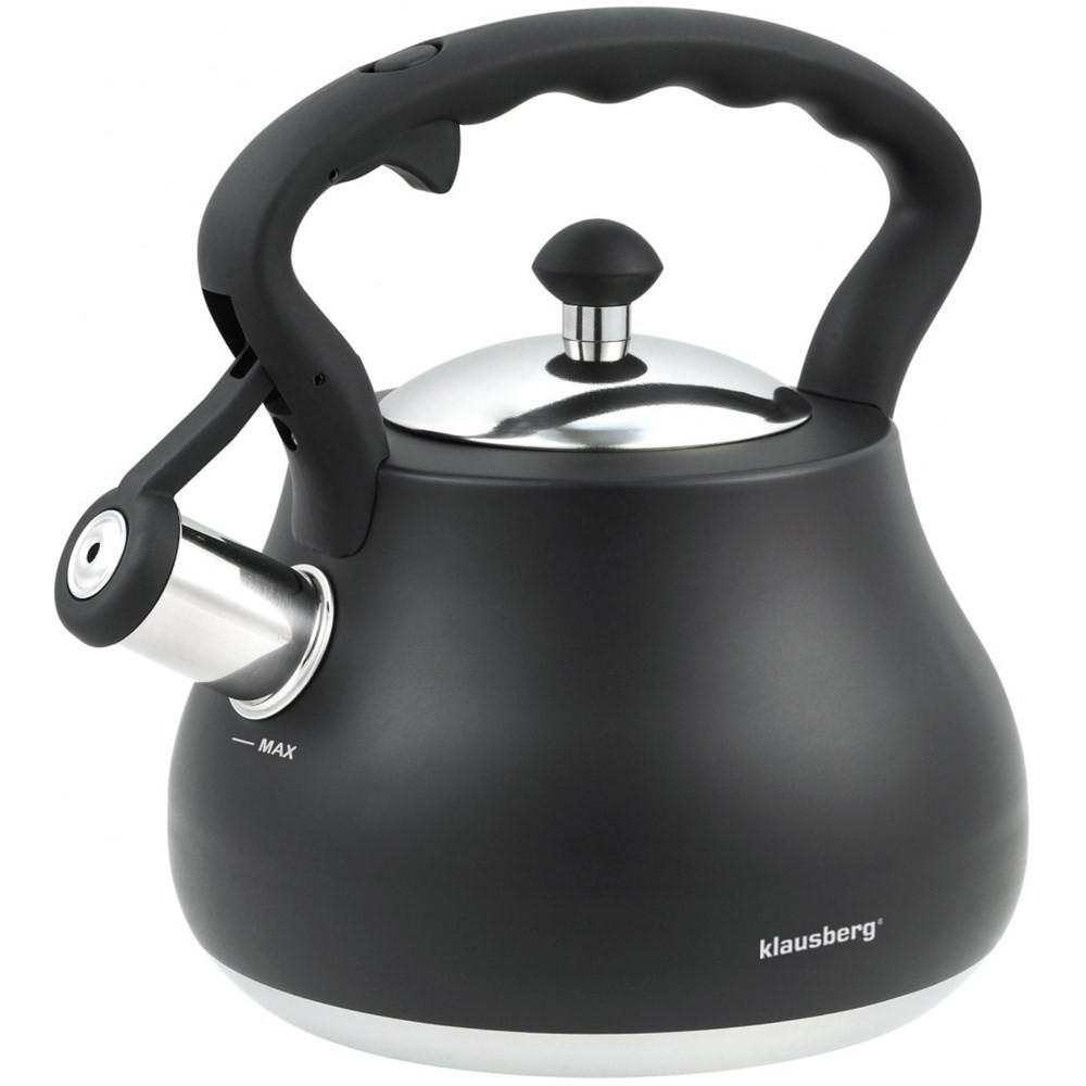 WASSERKESSEL Schwarz 24/22/23 cm KB7446 - Schwarz, Metall (24cm) - Klausberg 