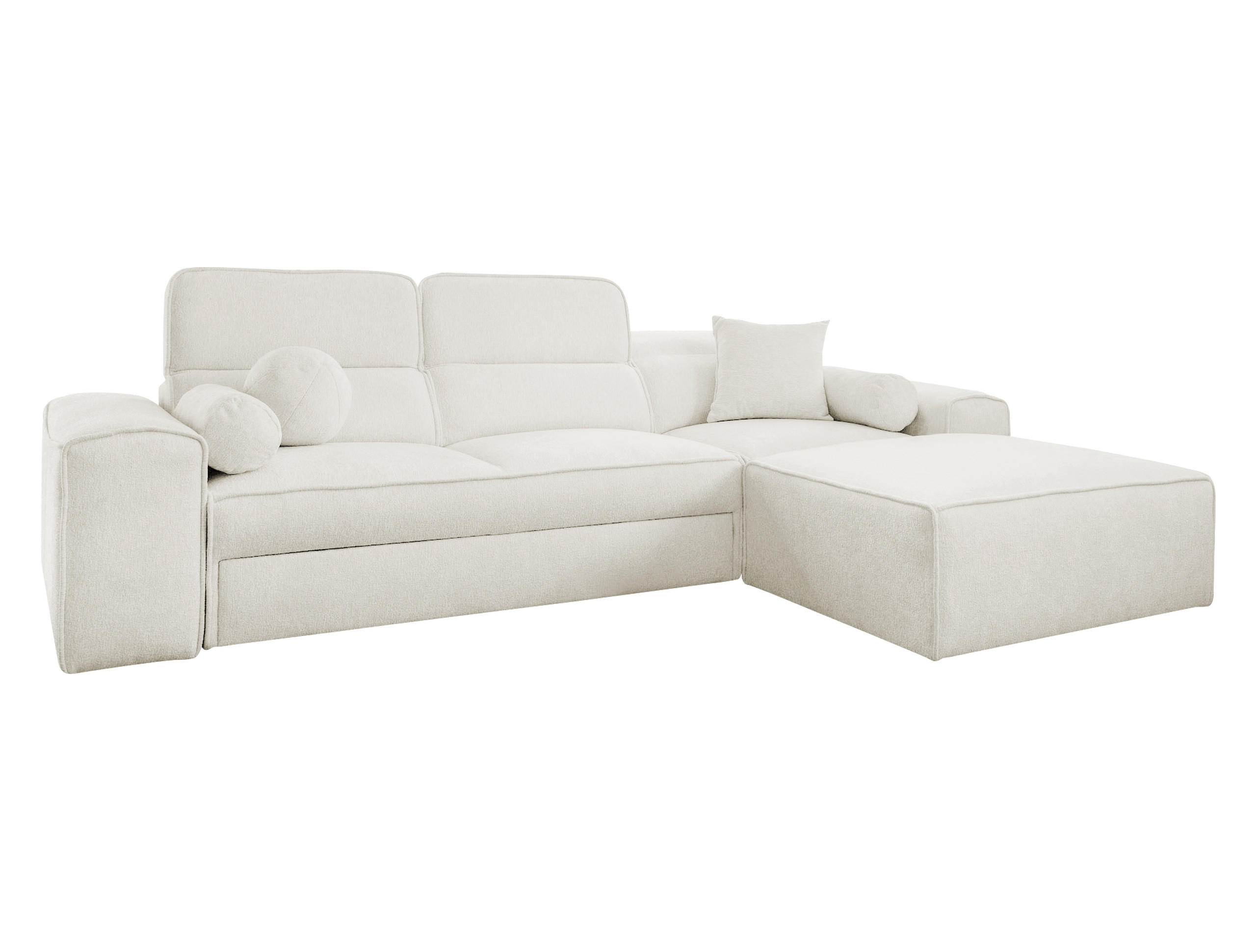 COLTAR Viveri I, Dreapta - crem, material textil/lemn (187/276cm) - MIRJAN24