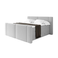 BOXSPRINGBETT mit Matratze H3/H4 - EVON KING Zanozek - 140x200 cm Hellgrau - Hellgrau, Holzwerkstoff (140/200cm) - ALTDECOR